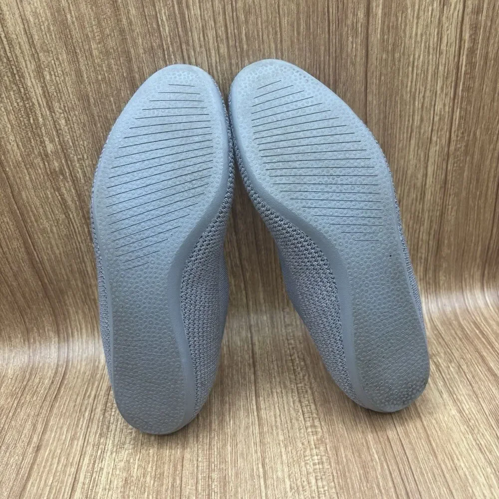 Allbirds Tree Breezers‎ Gray Knit Slip-On Round Toe Ballet Flats Women’s Size 9
